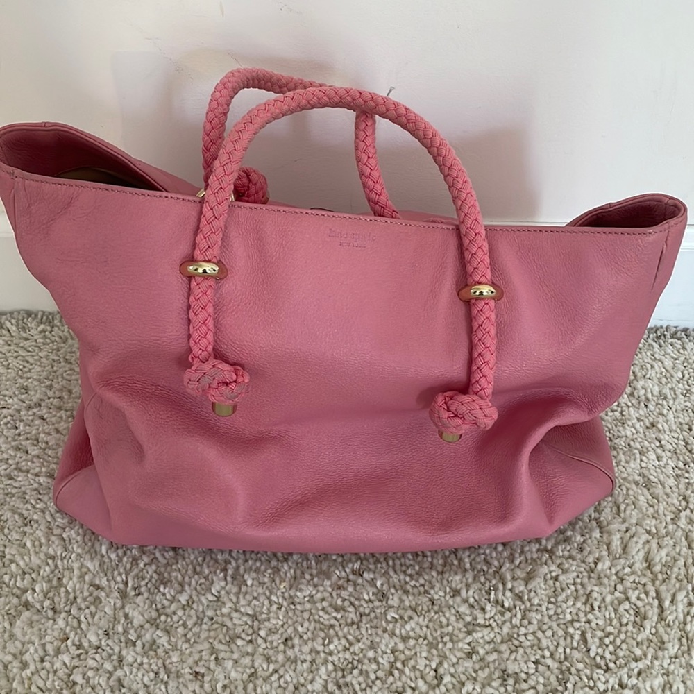 Kate Spade “Parker” Rope Handle Bag in Pink